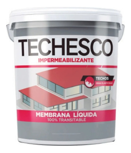 Membrana Liquida Techesco 10 Kg / Camino 1 Color Rojo