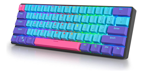 Surmen 60% Teclado Inalámbrico Para Juegos 60% Rgb Retroi...