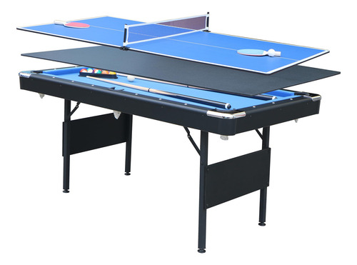 Mesa De Billar 3 En 1 Mesa De Billar Plegable De 5.5 Pies Color Del Paño