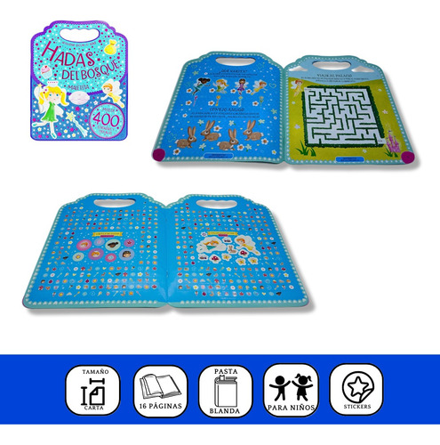 Set 4 Maletitas De Actividades Con +400stickers Wizzdom