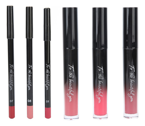 Kit De Lápiz Labial Líquido Liner Nageta Lip Gloss Lip Set