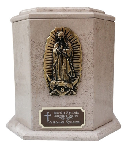Urna Funeraria De Mármol Con Placa Personalizada No. 54
