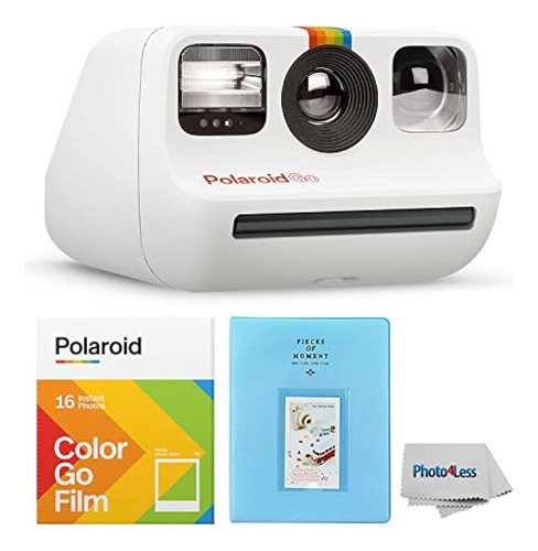 Polaroid Go Instant Mini Camera White + Polaroid Go Color Fi