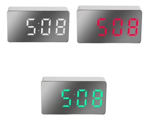 Reloj Despertador Digital Led De 3 Piezas Fecha De