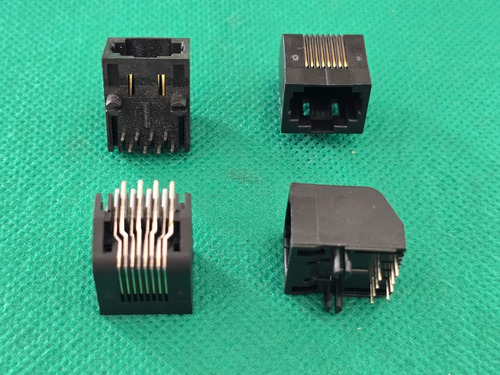 5x Conector Rj45 Femea 8 Vias 90° 8p8t 9631-8814-lf