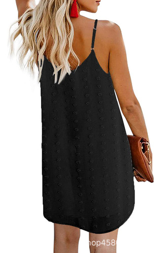 Vestido Casual De Mujer Con Cuello En V Y Botones De Verano