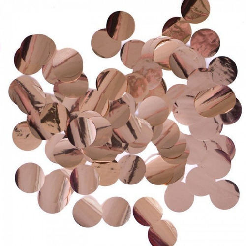 Confetti Rosa Gold P/ Globos Confeti Metalizado Rose Cumple