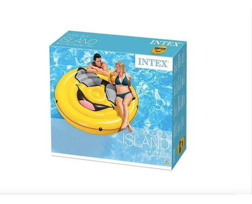 Colchon Inflable Emoji Cara Sonriente Alberca Intex 57254 Amarillo
