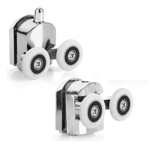 Fijaciones Ruedas Dobles Cabina De Ducha Box Cromada X 2 Cromada