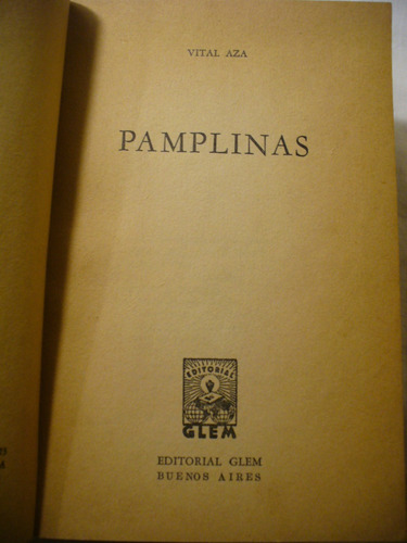 Pamplinas - Vital Aza - Editorial Glem - 1944 V/ Envío (Usado)