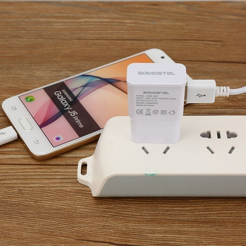 Cargador Viajero Cable V8 2.1a Carga Rapida Cel Y Tablet