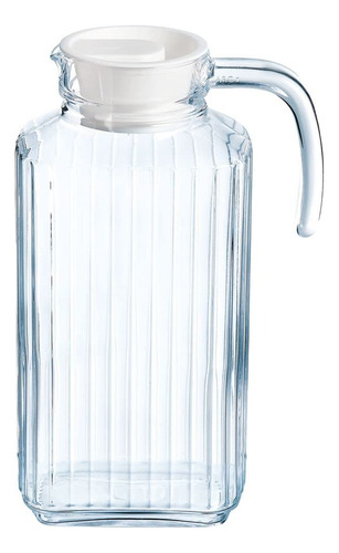 Jarra De Vidrio Con Tapa 1.7 Litros Transparente Ideal Para