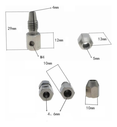 2 X 2x Acoplamiento De Eje Flexible, Portabrocas De 2 Piezas