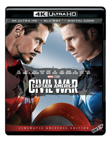 Capitan America Civil War Pelicula 4k Ultra Hd + Blu-ray