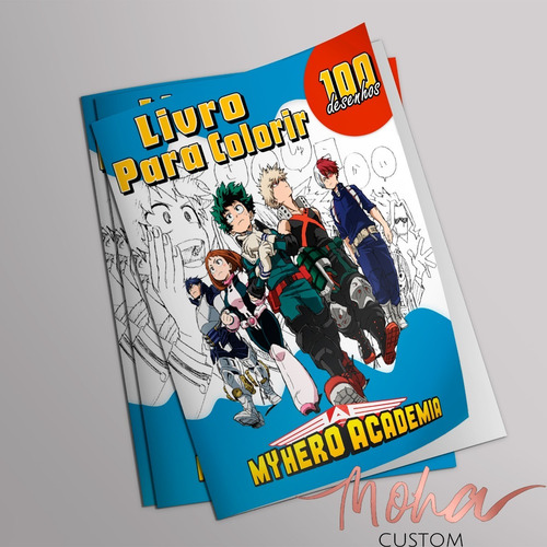 Livro Para Colorir Boku No Hero My Heroacademia 100 Desenhos