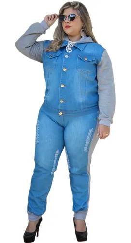 Conjunto jeans com moletom 2025