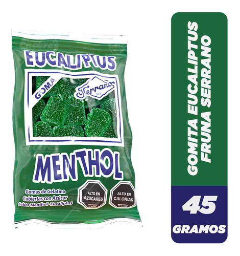 Gomitas Eucaliptus Serrano Fruna 45g 60 Unidades
