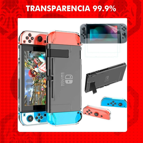 Kit Para Switch Estuche Protector Portatil Rigido
