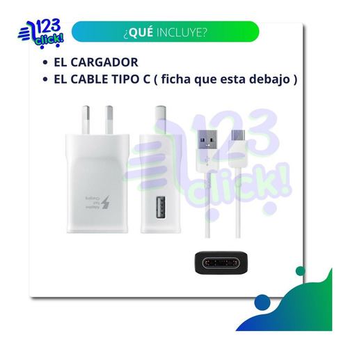Imagen 2 de 10 de Cargador Celular Tipo C Samsung Original Carga Rapida