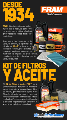 Aceite 15w40 Mineral Y 2 Filtros Fram Taurus X V6 3.5l 08_09