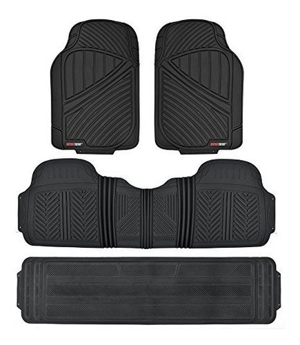 Motor Trend 3-row Heavy Duty Mats De Piso De Goma 4vzs7