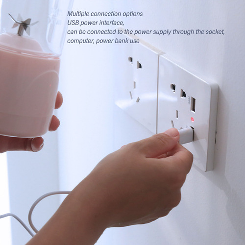 Liquidificador Portátil Usb Recarregável De 6 Lâminas Mini