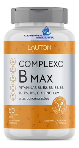 Complejo Bmax B12 B1 B2 B3 B5 B7 Acido Fólico Biotina