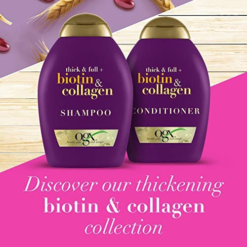 Set De ChampĂș Acondicionador Ogx Thick Full Biotin Collagen