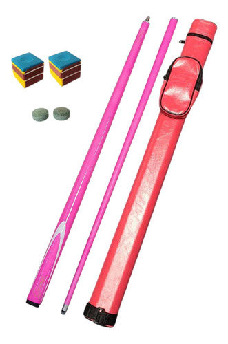 Stick De Cue De La Piscina 1/2 Articulación De Acero Rosa