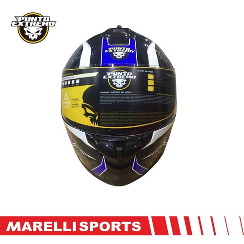 Casco Punto Extremo Ff300 Doble Visor Negro Y Azul