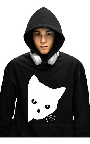 Sudadera Negra De Gatos/cats Original Cleen Alexer