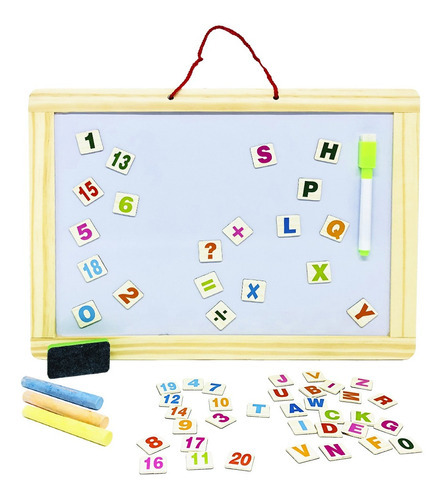 Quadro Branco Magnético 20x31 Com Letras Imantadas Educativa