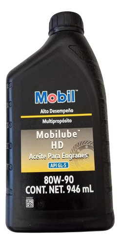 Aceite Transmision Manual Sae 80w90 Mobilube Hd Mobil 946ml