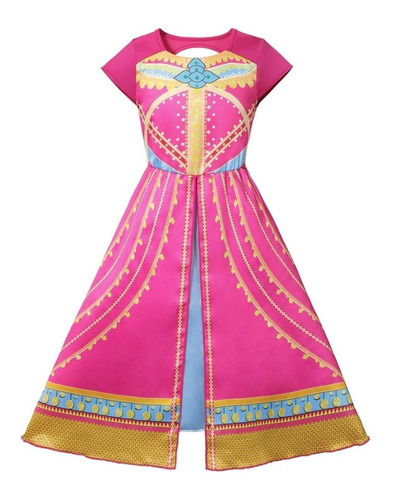Imagem 4 de 9 de Fantasia Princesa Jasmine Filme Aladim Coroa Varinha Luvas