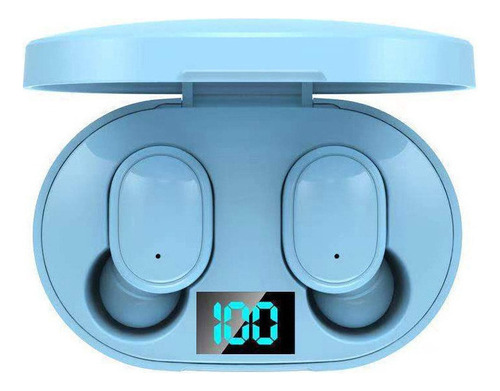 Auriculares inalámbricos Bluetooth E6s Hands Wholesale de 5 piezas, color azul
