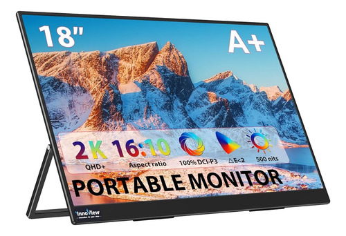 Monitor Portátil Innoview, 18'' 2k Qhd 100% Dci-p3 Monitor P