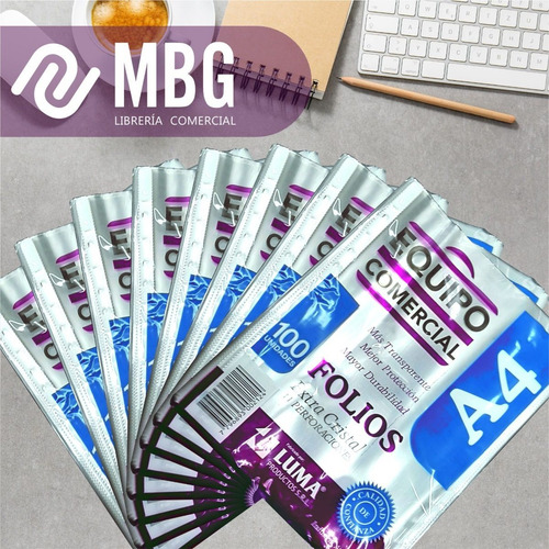 Imagen 4 de 6 de Folios A4 Pack X 100 Unidades 40 Mic