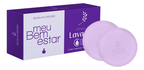 Sabonete Barra Campos De Lavanda 2x90g Água De Cheiro