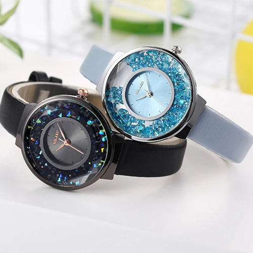 Reloj Analógico De Pulsera Dama Cuarzo  De Lujo