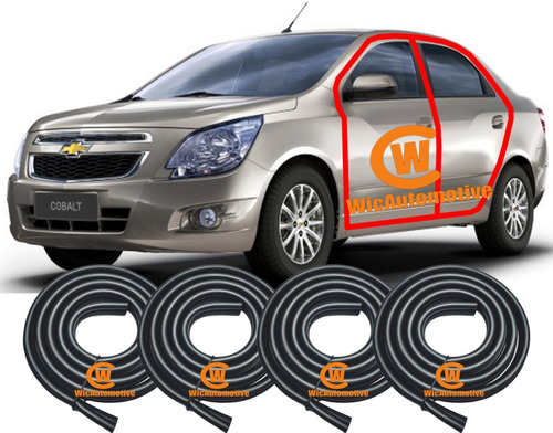 Kit Borrachas De Portas Chevrolet Cobalt 2011 Em Diante Gp