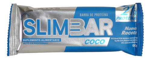 Barra De Proteina Slimbar 60gr  Coco