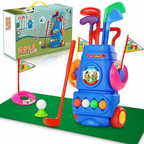 Jumpit Toddler Golf Club Set Golf Cart With Wheels, Kids Go