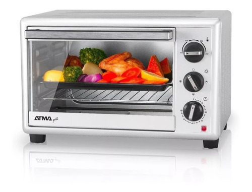 Horno Grill Atma Hg2310e 23lts 1380w Termostato Tio Musa Color Gris metalizado