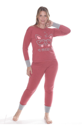 Imagen 9 de 9 de Pijama De Invierno Mujer Talles Grandes 619
