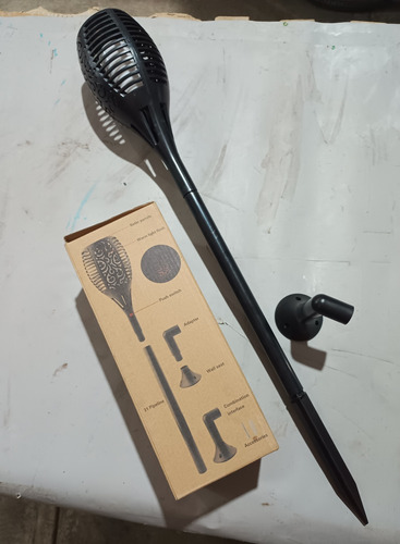 Antorcha Led Lampara Jardin Con Panel Solar Para Exteriores