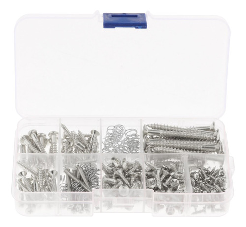 Kit De Tornillos Para Guitarra Pickguard Tuner Botones Plata