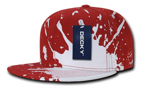 Decky Snapbacks Visor Splat Para Hombre Rojo, Rojo, Talla Ún