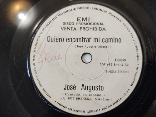 Vinilo Single De Jose Augusto America Latina ( D-48