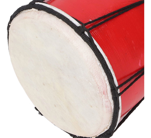 Tambor Clásico De Djembe Africano De 4 Pulgadas, Color Rojo,