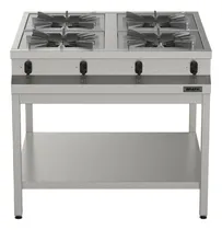 Comprar Anafe Brafh 100\u002F100 4 Hornallas A Gas Acero Inox Base Fija